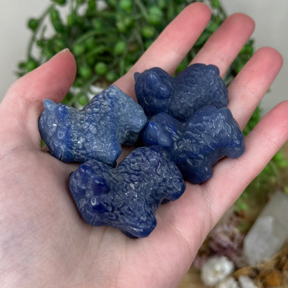 Blue Aventurine Small Highland Cow
