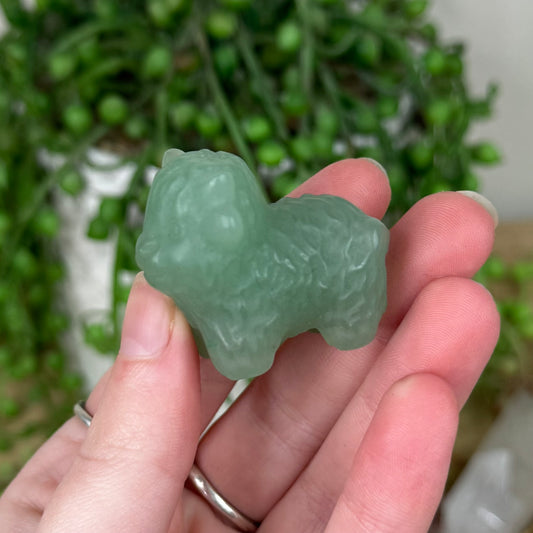 Green Aventurine Small Highland Cow 1