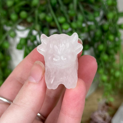 Rose Quartz Small Highland Cow
