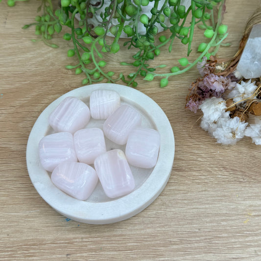 Pink Mangano Calcite Tumbles