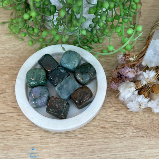 Ocean Jasper / Moss Agate Cubes