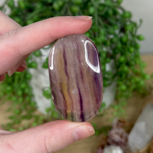 Candy Fluorite Palm Stone (S328)