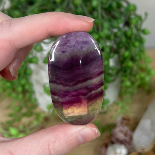 Candy Fluorite Palm Stone (S325)