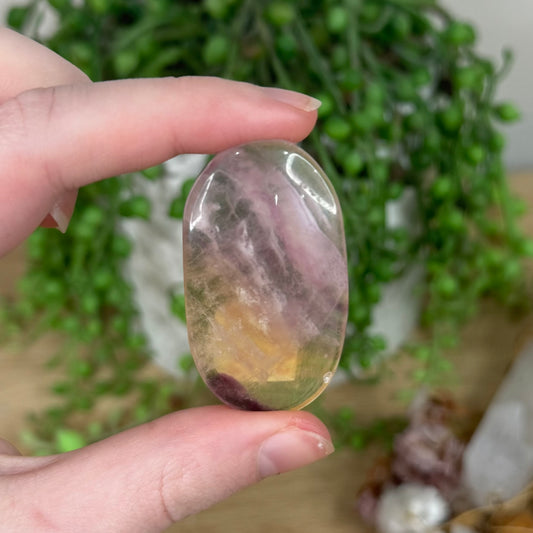 Candy Fluorite Palm Stone (S318)