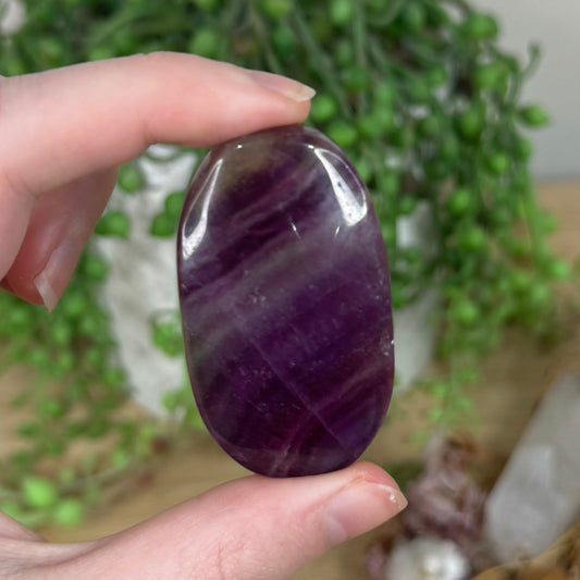 Candy Fluorite Palm Stone (S322)