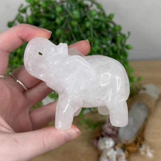 Rose Quartz Elephant (S402)
