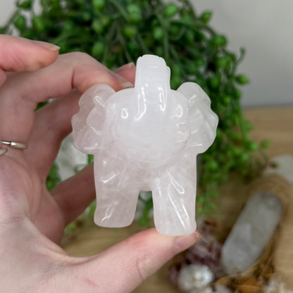 Rose Quartz Elephant (S402)