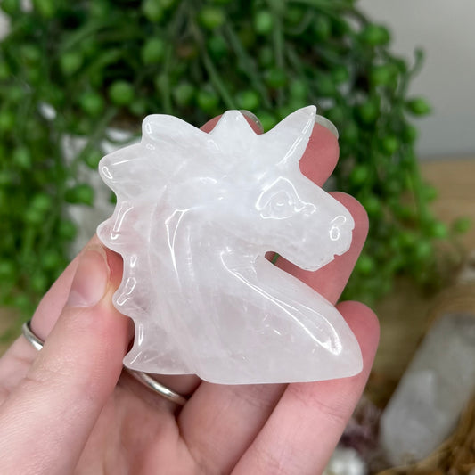 Clear Quartz Unicorn Head (S398)