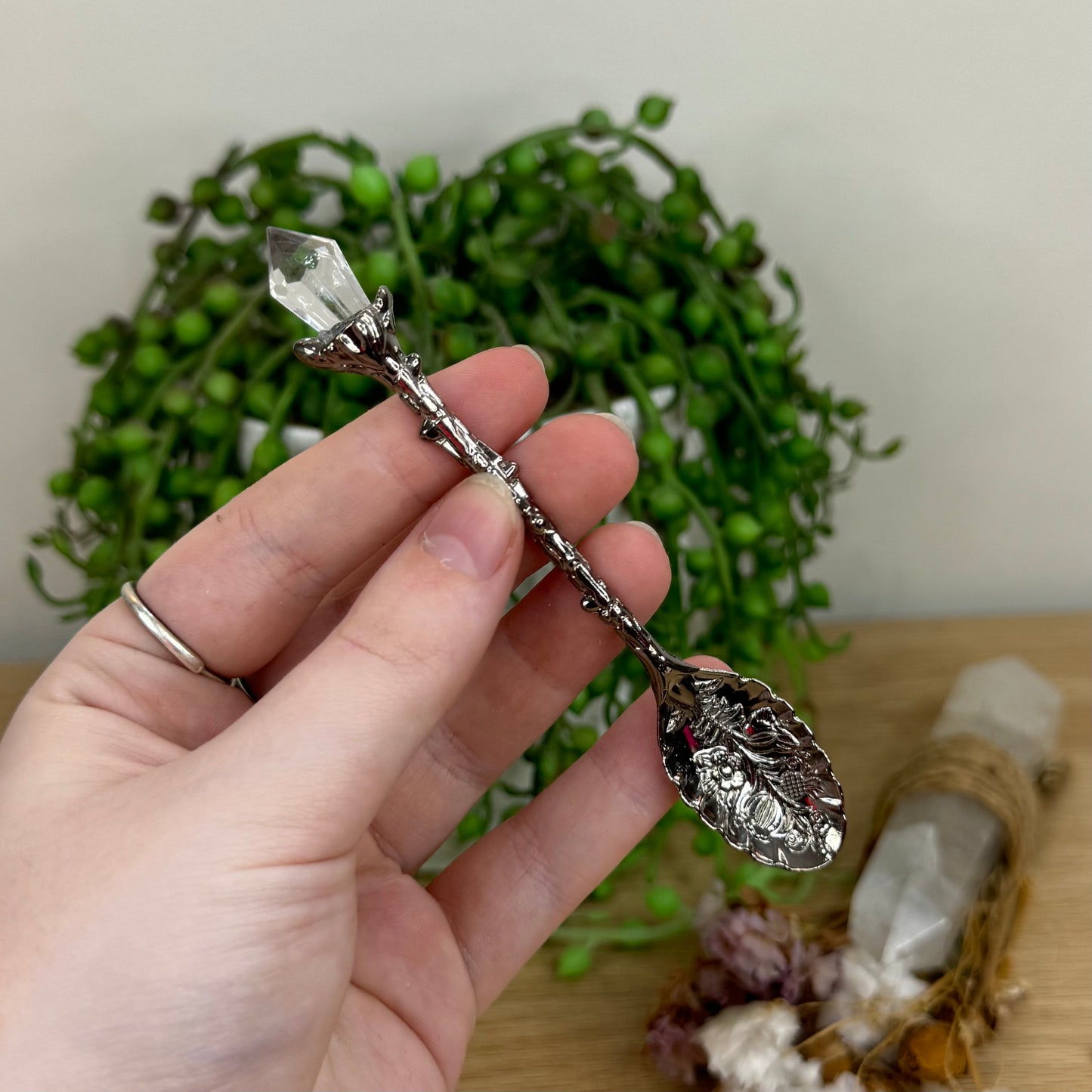 Silver Spoon With Resin