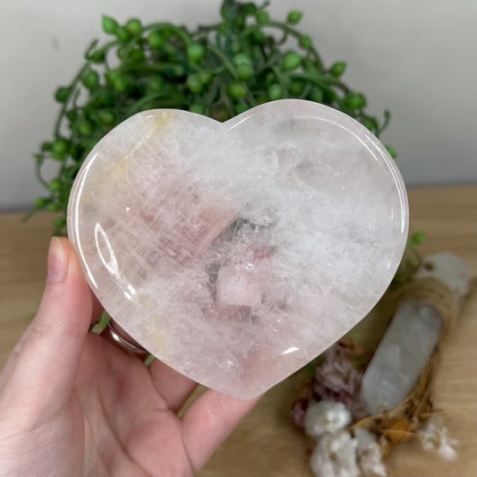 Rose Quartz Heart Bowl (S424)