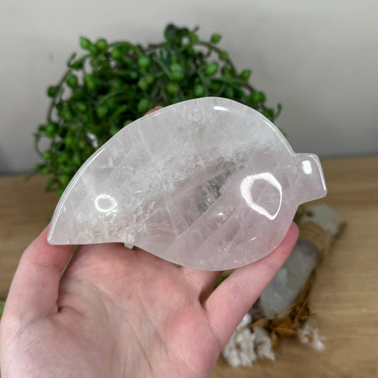 Rose Quartz Leaf Bowl (S421)