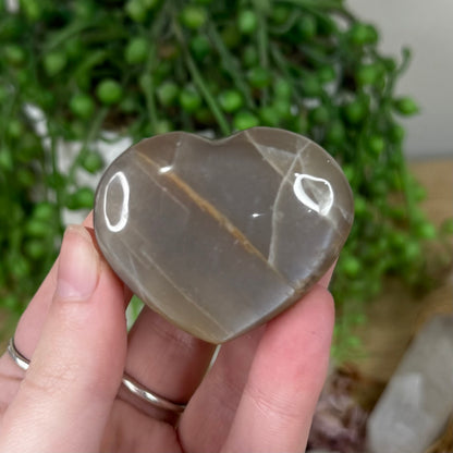 Peach Moonstone / Sunstone Heart (S376)