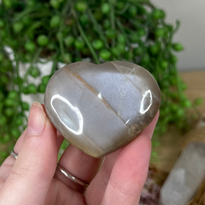 Peach Moonstone / Sunstone Heart (S376)
