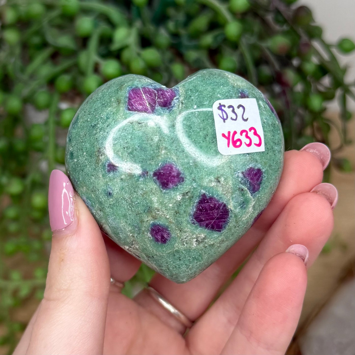 Ruby In Fuchsite Heart (Y633)