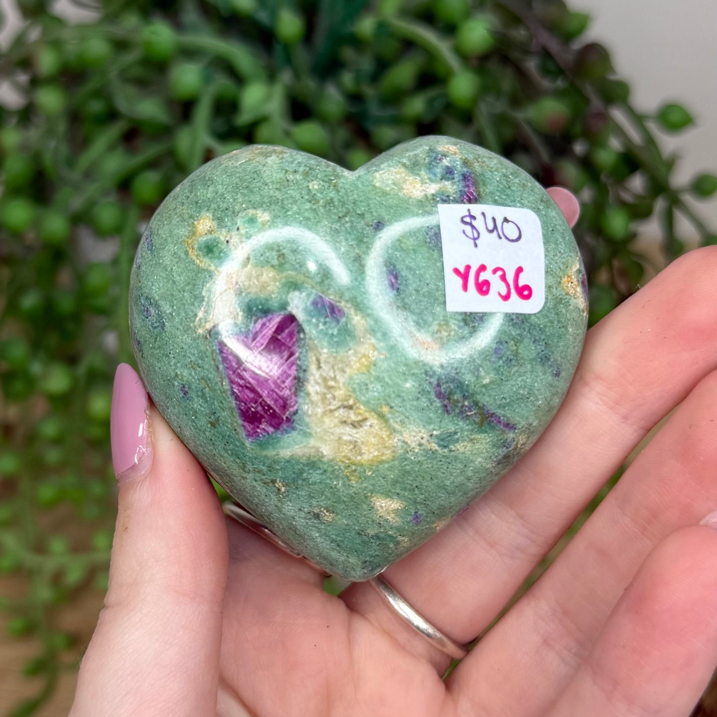 Ruby In Fuchsite Heart (Y636)