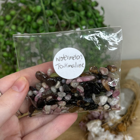 Watermelon Tourmaline 50gram Chip Bag