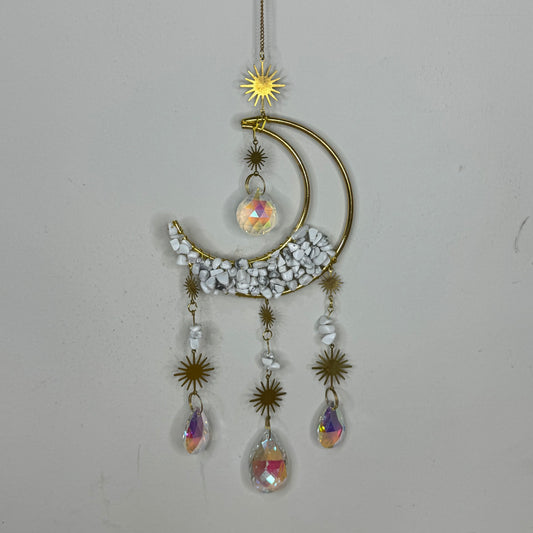 Howlite Moon Sun Catcher