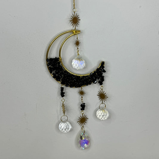 Black Obsidian Moon Sun Catcher