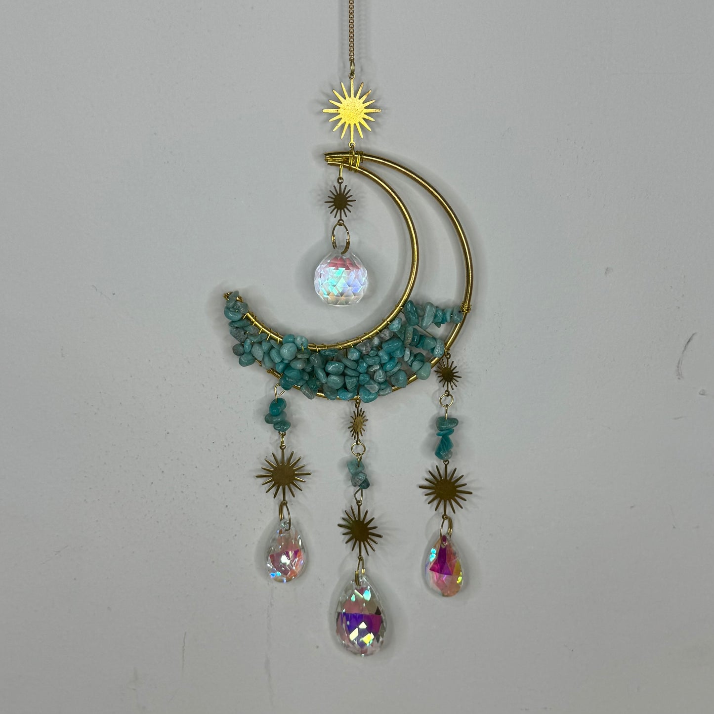 Amazonite Moon Sun Catcher