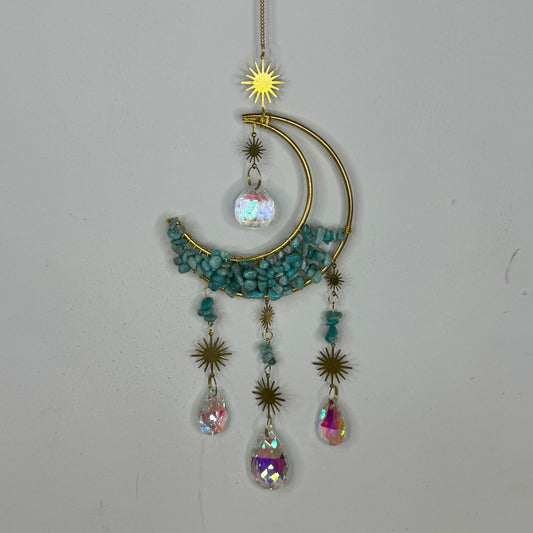 Amazonite Moon Sun Catcher