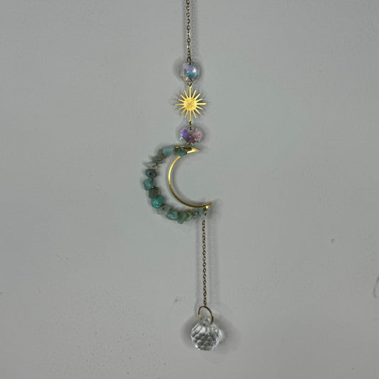 Amazonite Moon Sun Catcher