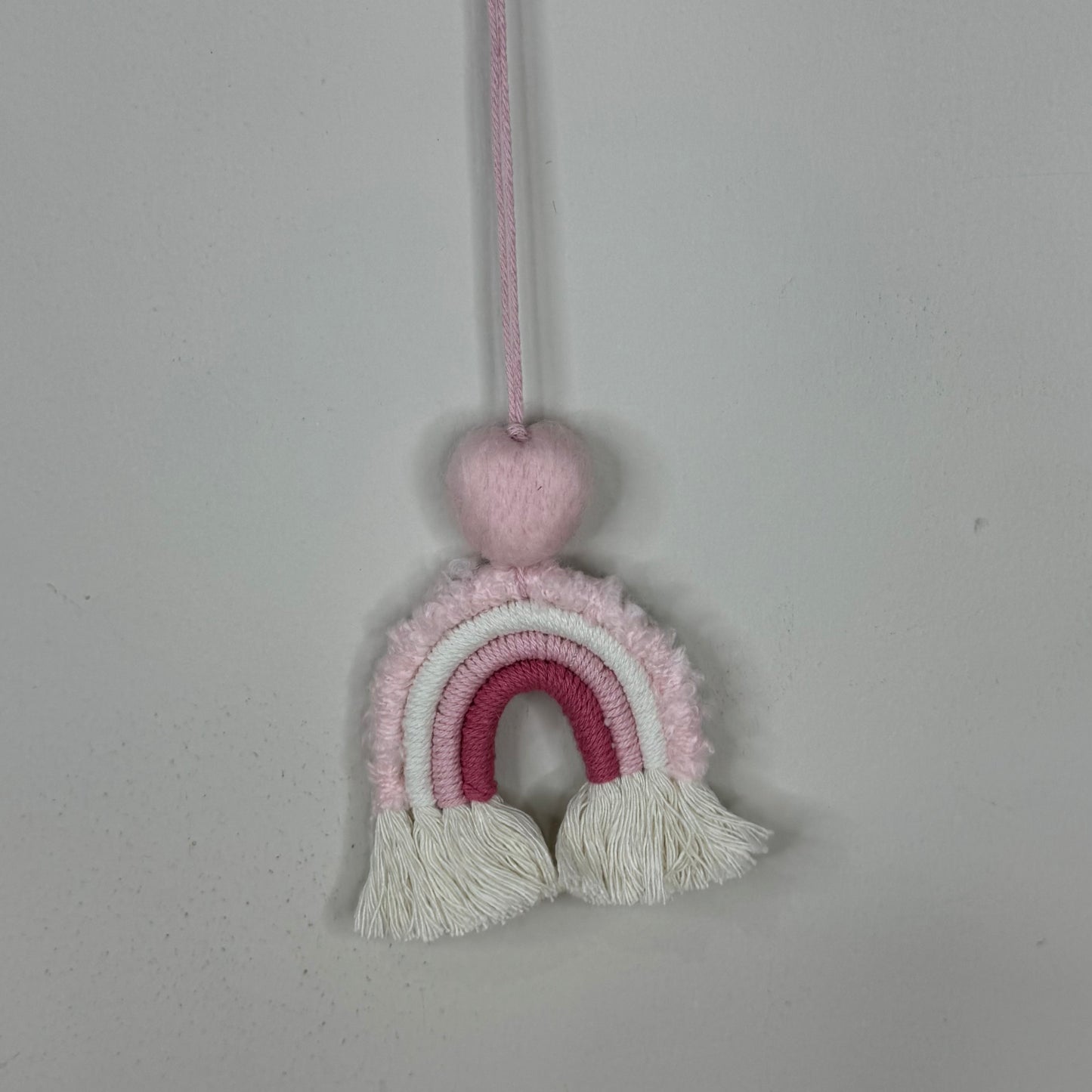 Pink Macrame Rainbow Hanger (D655)