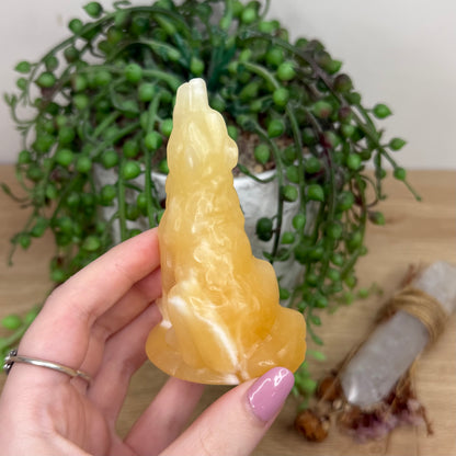 Yellow Calcite Wolf (Y502)