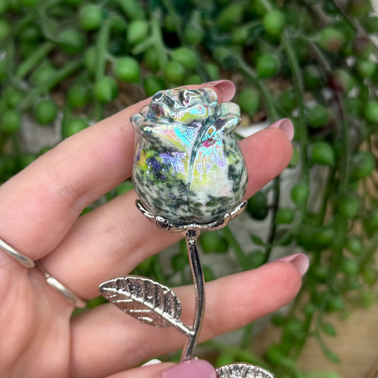 Aura Green Spot Jasper Rose (Y329)