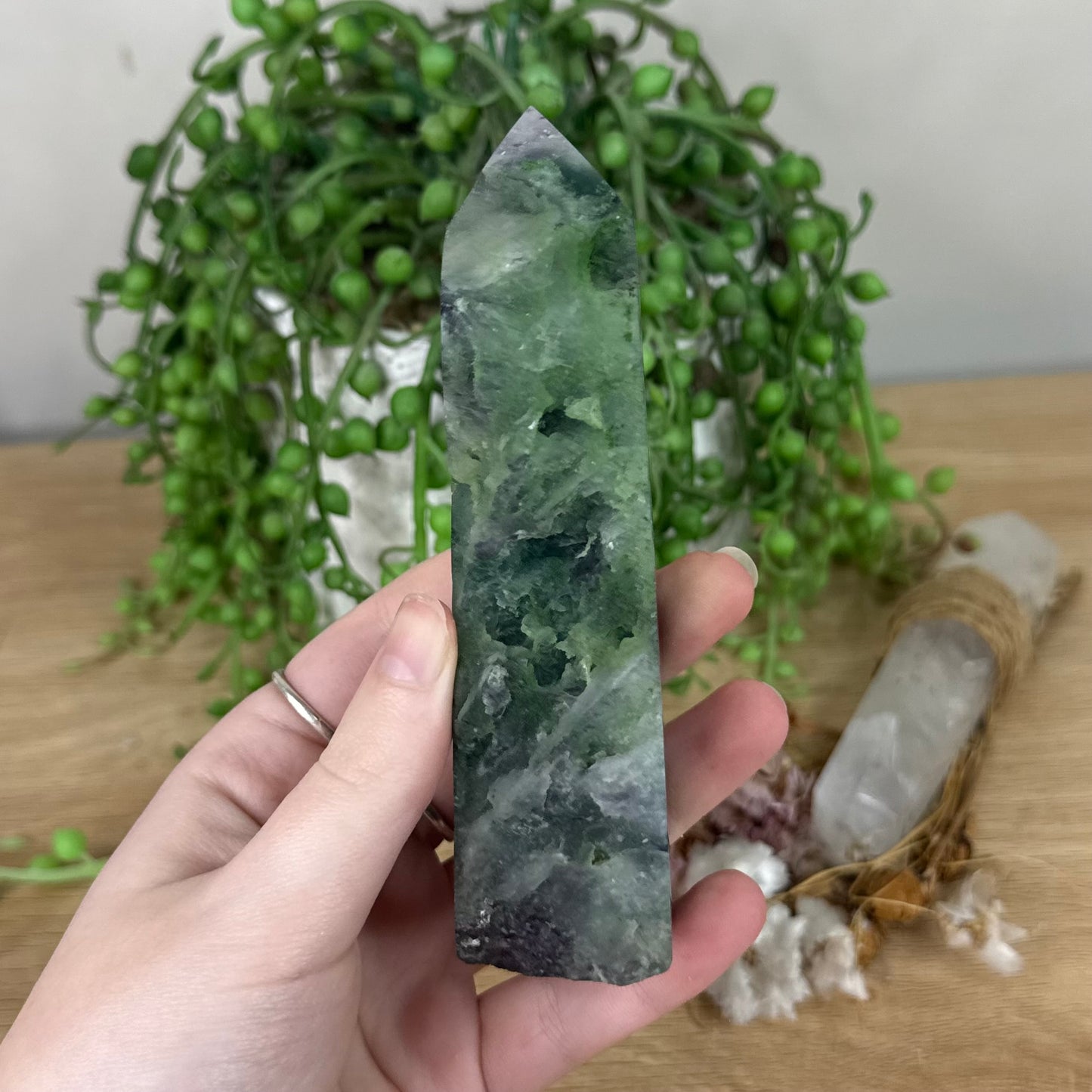 Rainbow Feather Fluorite Tower (S507)