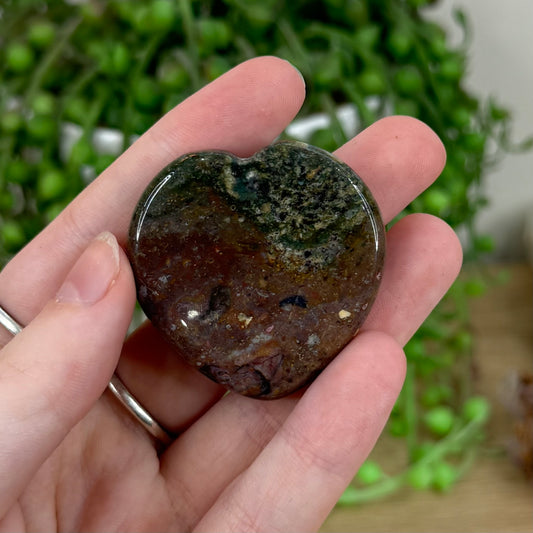 Ocean Jasper Heart Lucky Stone