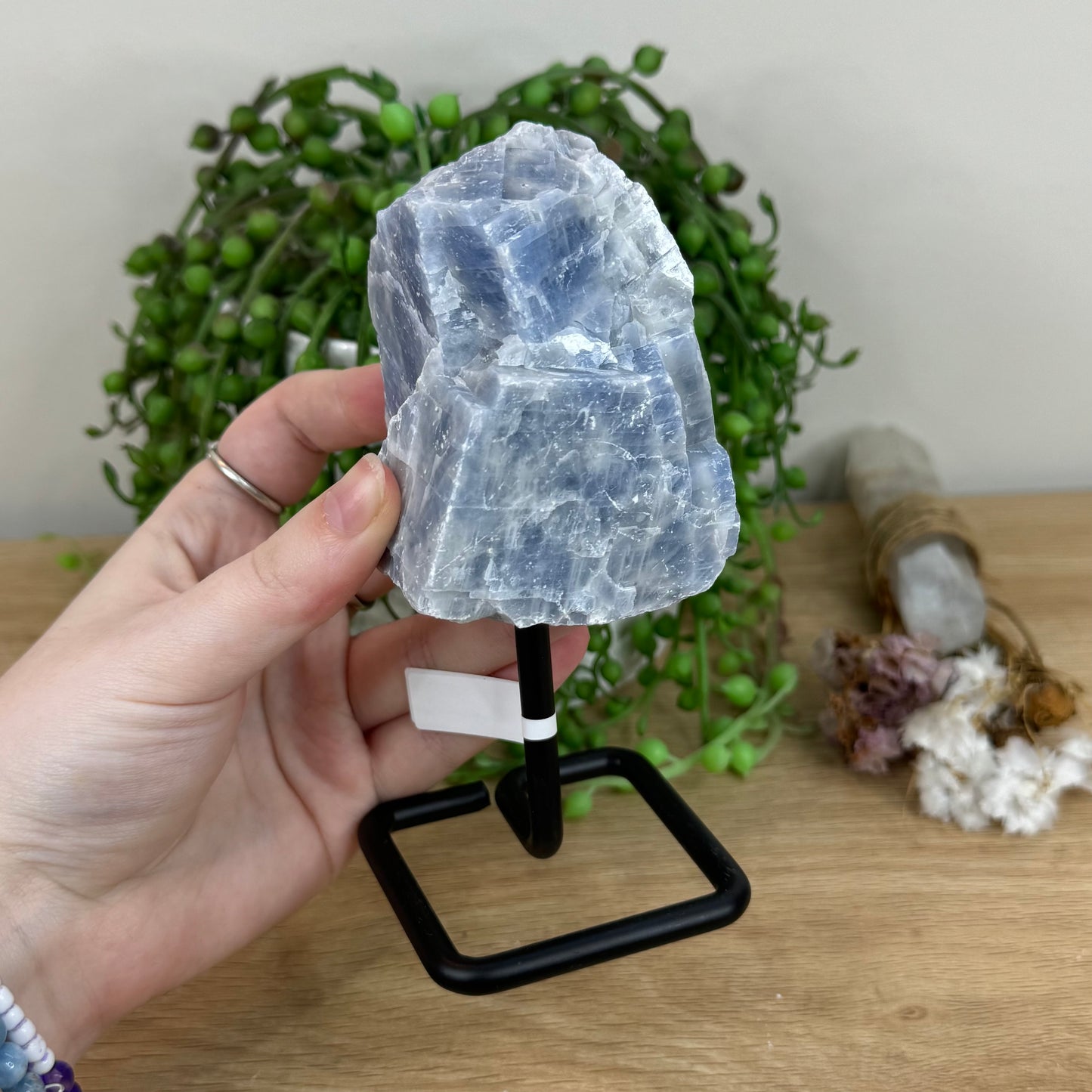 Blue Celestite Raw On Stand (L203)