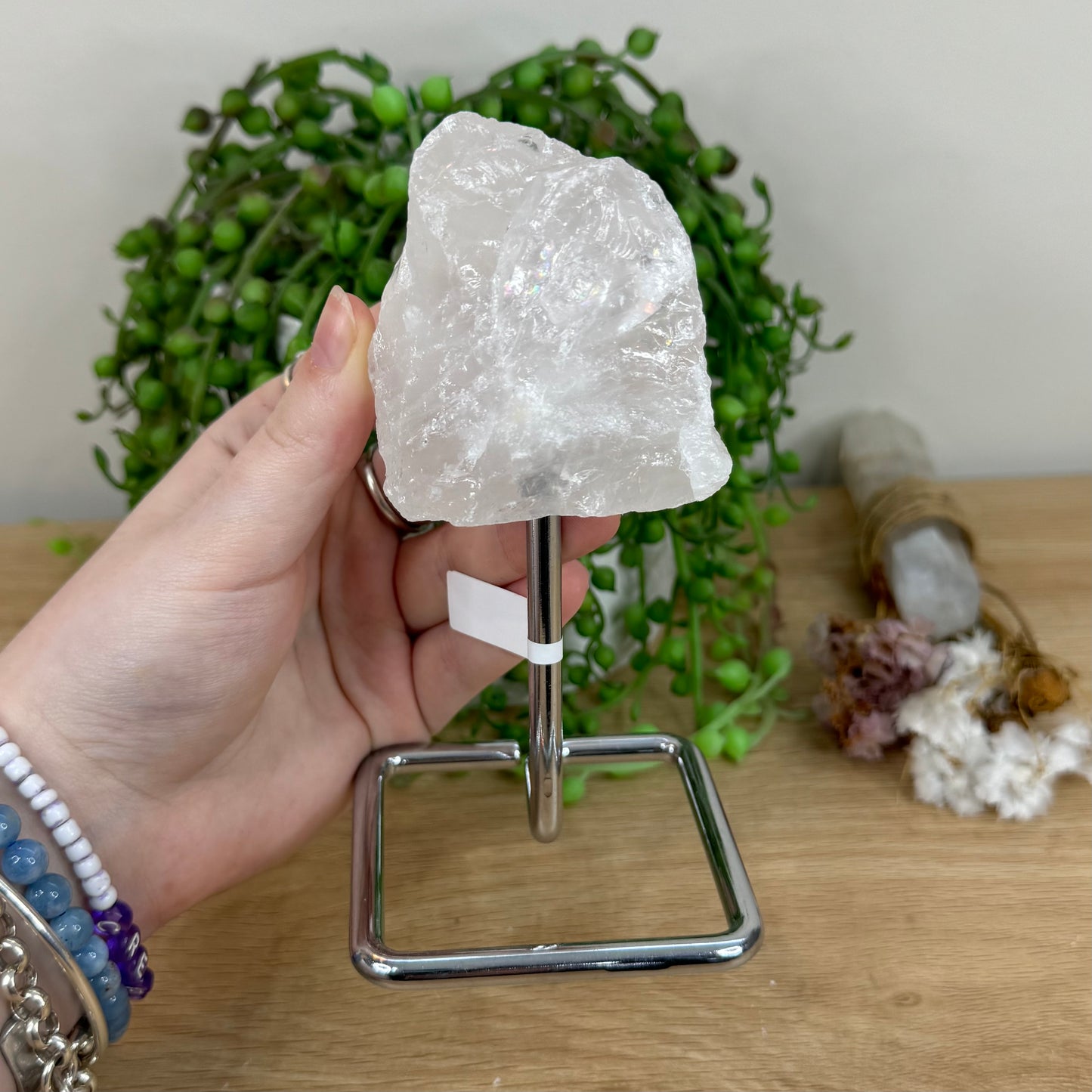 Clear Quartz Raw On Stand (L45)