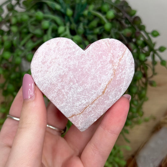 Pink Opal Heart (Y489)