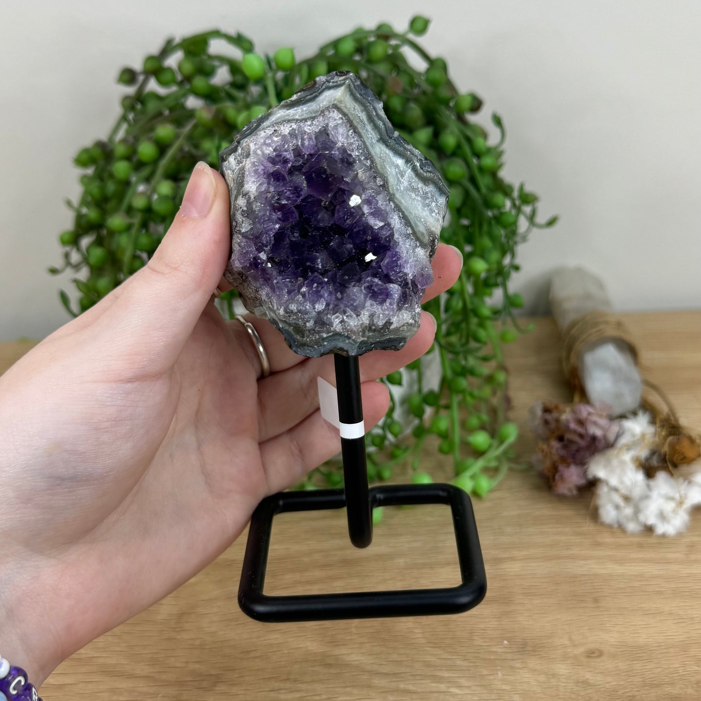 Amethyst Cluster On Stand (K931)