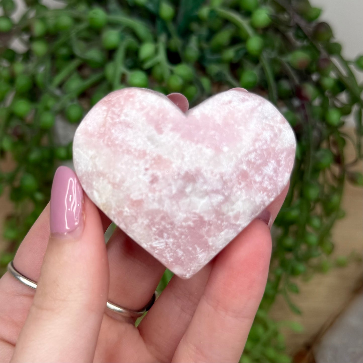 Pink Opal Heart (Y482)