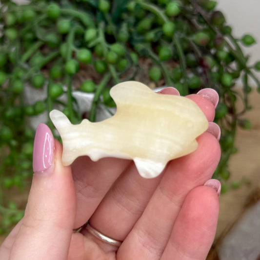 Yellow Calcite Shark (Y547)