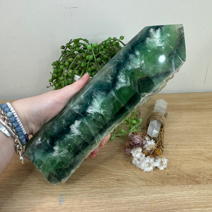 Rainbow Feather Fluorite Tower (I455)