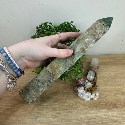 Rainbow Feather Fluorite Tower (I455)