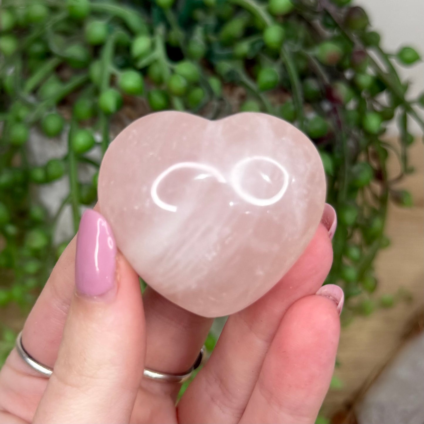 Rose Quartz Heart (Y522)
