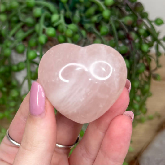 Rose Quartz Heart (Y522)