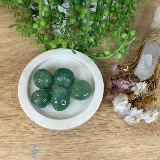 Green Strawberry Quartz Tumbles