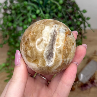 Amber Calcite Sphere (Y276)