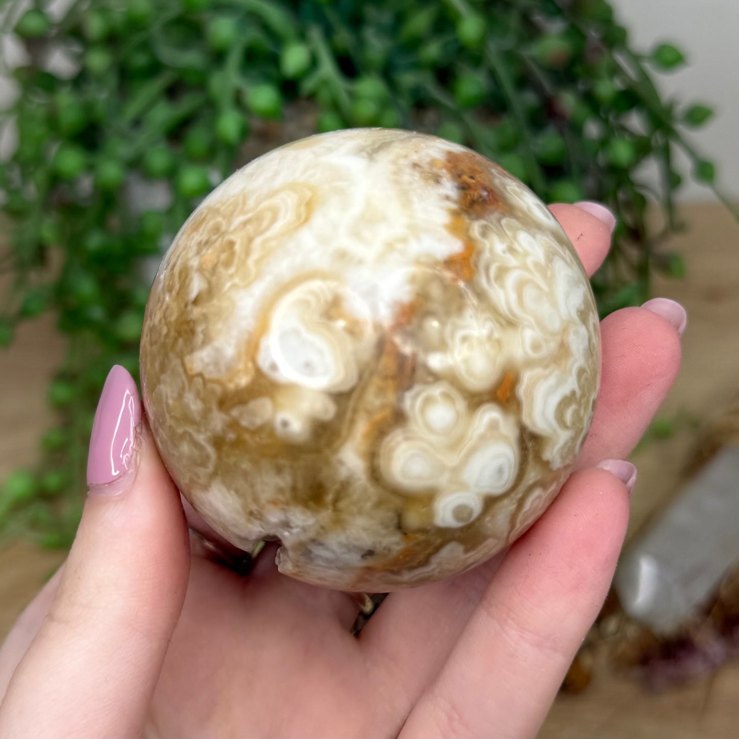 Amber Calcite Sphere (Y276)
