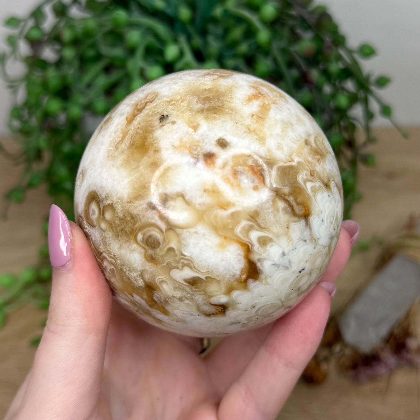 Amber Calcite Sphere (Y278)