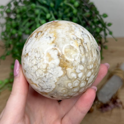 Amber Calcite Sphere (Y278)