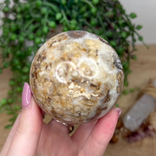 Amber Calcite Sphere (Y277)