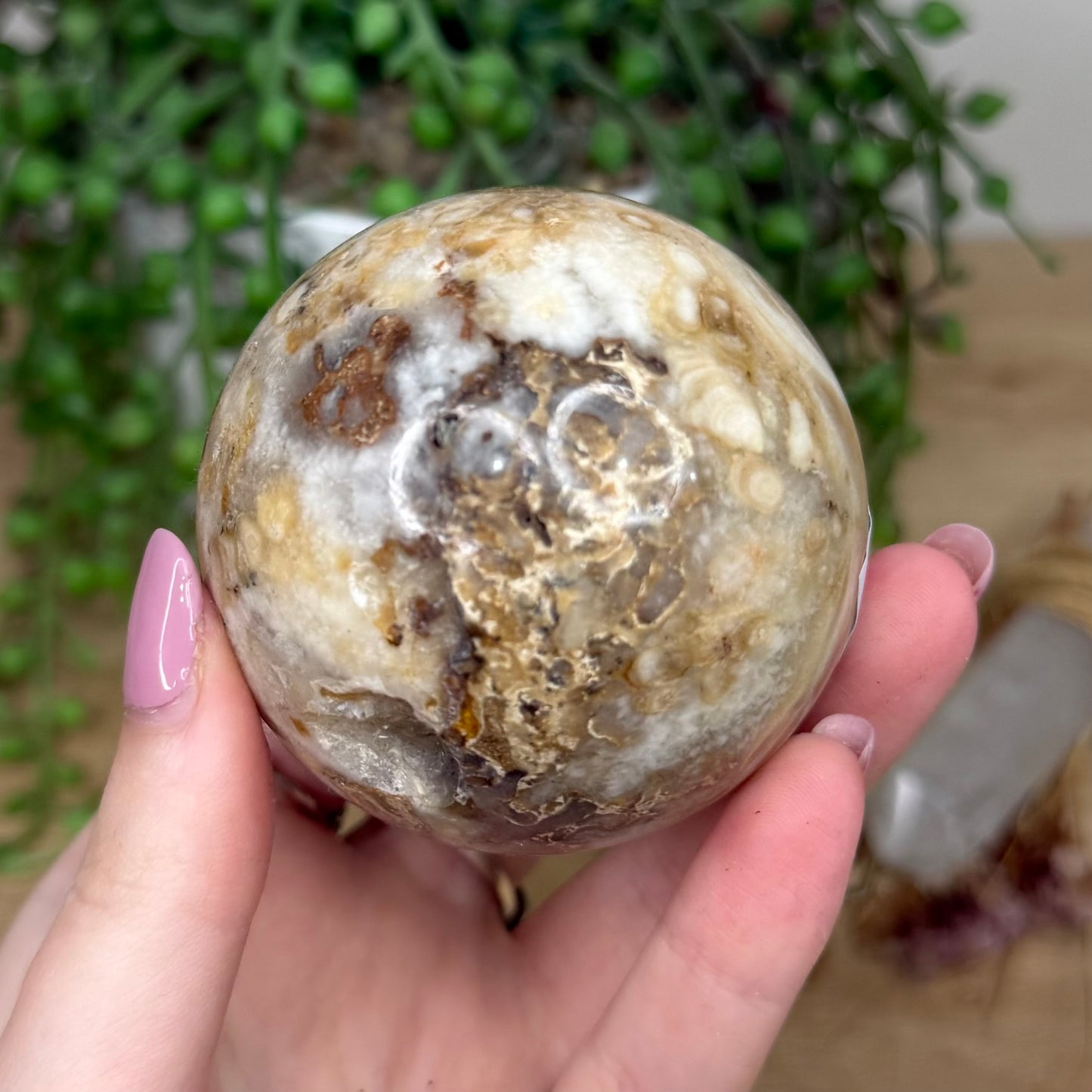 Amber Calcite Sphere (Y277)