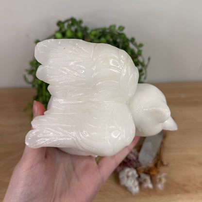 White Jade Angel Cat (S646)