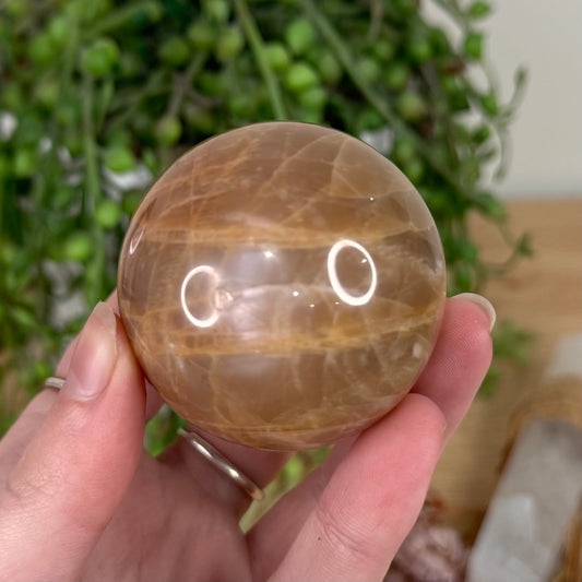 Peach Moonstone / Sunstone Sphere (S634)