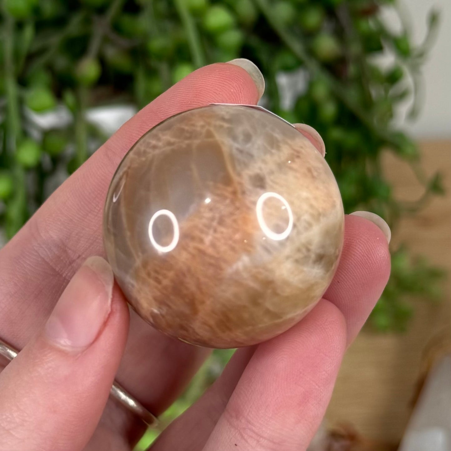 Peach Moonstone / Sunstone Sphere (S615)